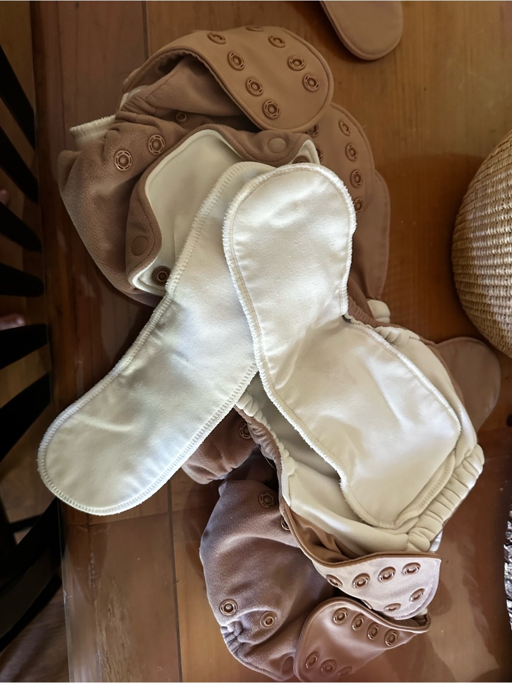 5 GroVia AIO Buttah Cloth Diapers in desert sand with Snap Fasteners super soft - Picture 7 of 10